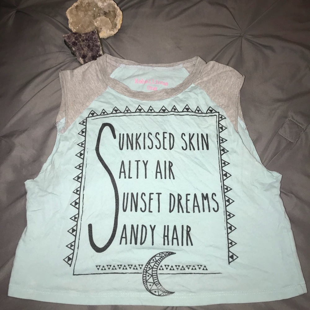 Baby blue crop top